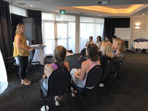 lecture at wellbeing retreat