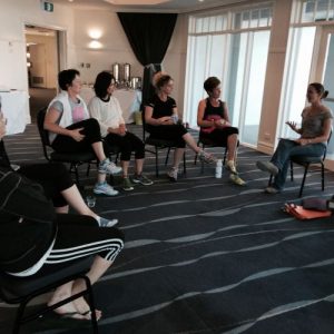 lecture at wellbeing retreat