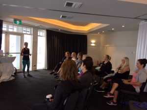 lecture at wellbeing retreat